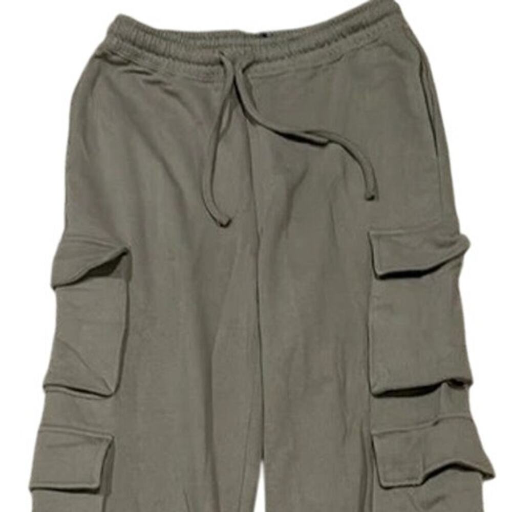 NWT Weworewhat Cargo Oversized Baggy Relaxed Fit High Rise Sweat Pants S Stone - Picture 3 of 15